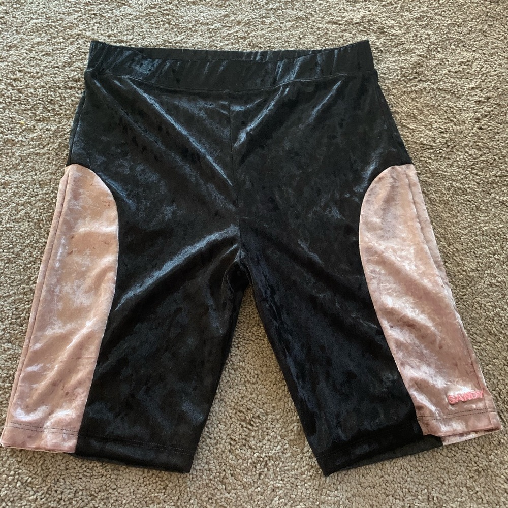 SANDY LIANG VELVET BIKER SHORTS